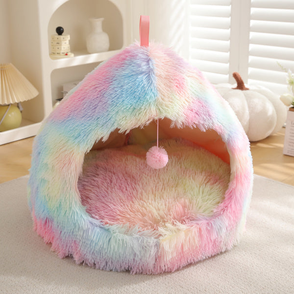 Cama Térmica Acogedora para Gatos - Nido Peluche Invierno