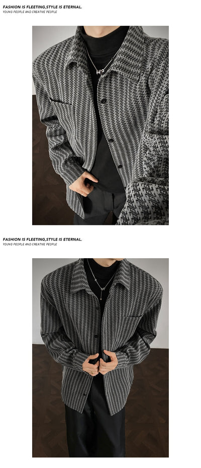 Chaqueta Camisa Hombre Espiga Atrevida Estilo Chanel - Image 15