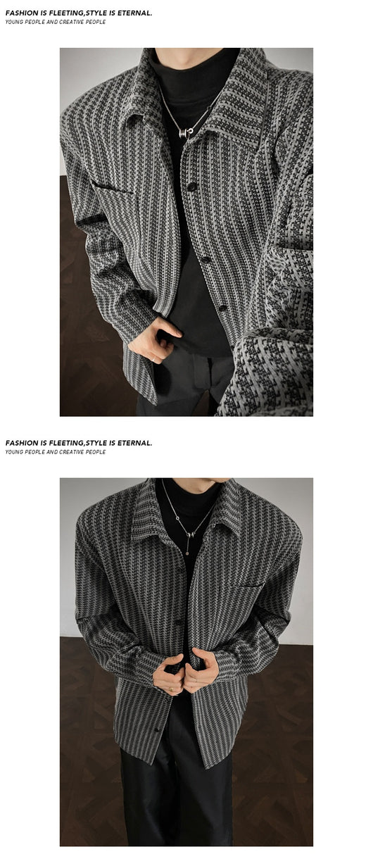 Chaqueta Camisa Hombre Espiga Atrevida Estilo Chanel - Image 15