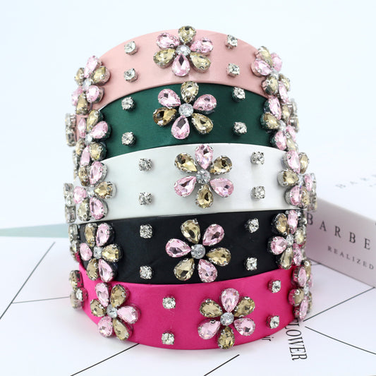 Diadema Completa de Rhinestones Borde Día