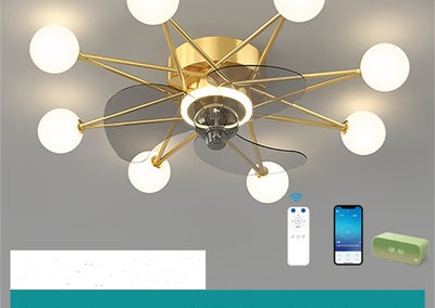 Ventilador de Techo Nórdico con Luces LED Estrelladas para Sala y Comedor - Image 5