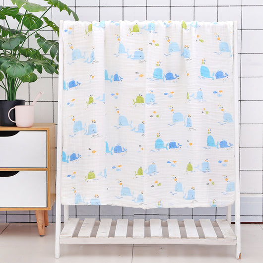 Toalla de Baño para Bebé con Acolchado Seersucker de Seis Capas - Image 44