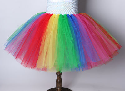 Vestido Princesa Arcoíris de Tul Brillante para Niñas - Image 11