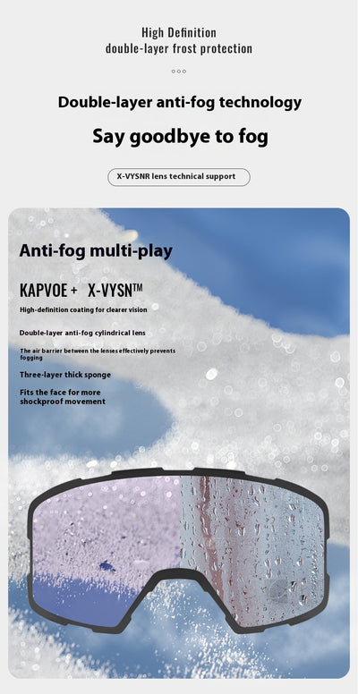 Gafas de Espejo Deportivas Antideslizantes de Doble Capa para Nieve - Image 24
