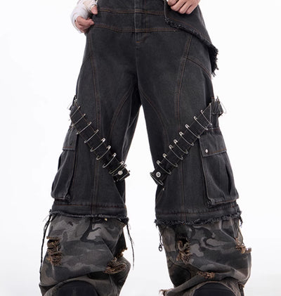 Jeans Hombre Camuflaje con Detalles de Cinta y Pespuntes Estructurados - Image 15