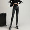 Leggins de Cuero Sintético Mate Ajustados para Otoño Invierno