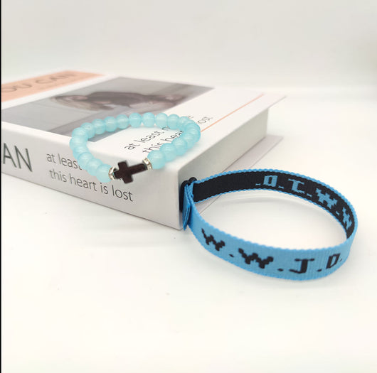 Pulsera Ajustable con Cinta Jacquard Estampada WWJD Unisex - Image 45