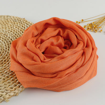 Pañuelo Artístico de Algodón y Lino en Colores Puros para Mujer - Image 35