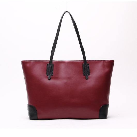 Bolso de Cuero Premium Bicolor - Diseño Europeo Moderno - Image 5