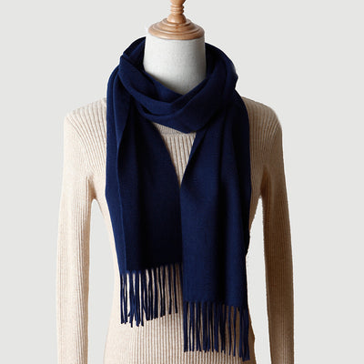 Bufanda de Cachemira Pura Colores Sólidos para Otoño e Invierno - Image 31