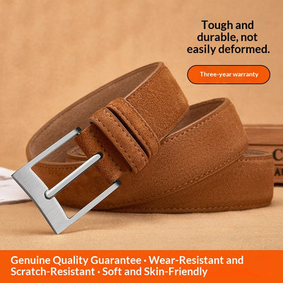 Cinturón de Gamuza Vintage con Hebilla de Pasador - Resistente y Versátil para Hombre - Image 15