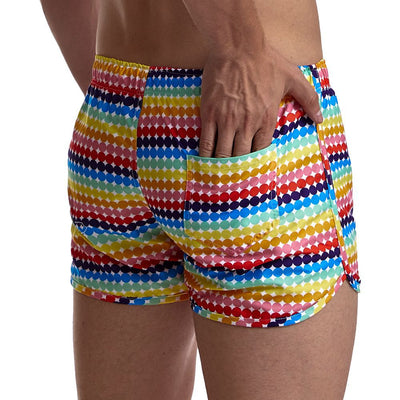 Pantalones Cortos de Playa con Estampado Arcoíris para Hombre - Image 16