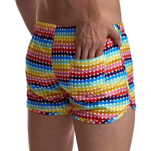 Pantalones Cortos de Playa con Estampado Arcoíris para Hombre - Image 16
