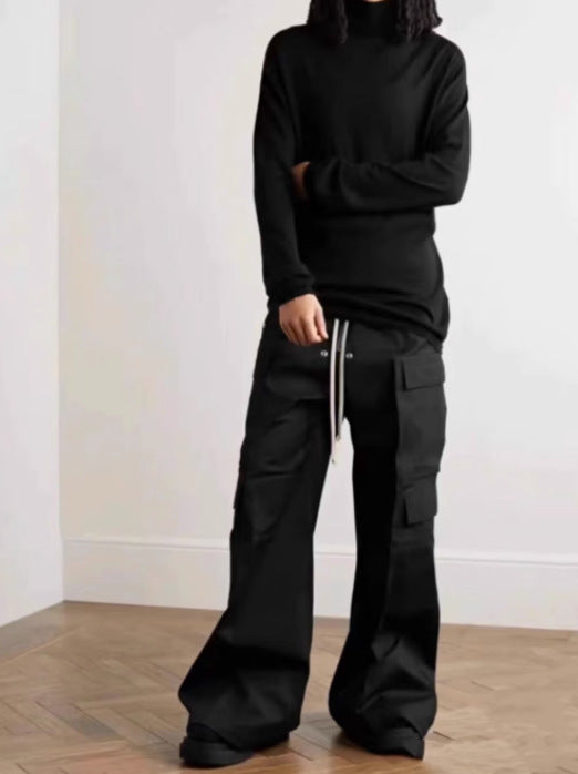 Pantalón de Trabajo Multibolsillos Pierna Ancha Casual - Image 5