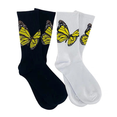 Calcetines de Tubo Angel Pure Algodón Negro y Blanco - Estilo Street Fashion - Image 6