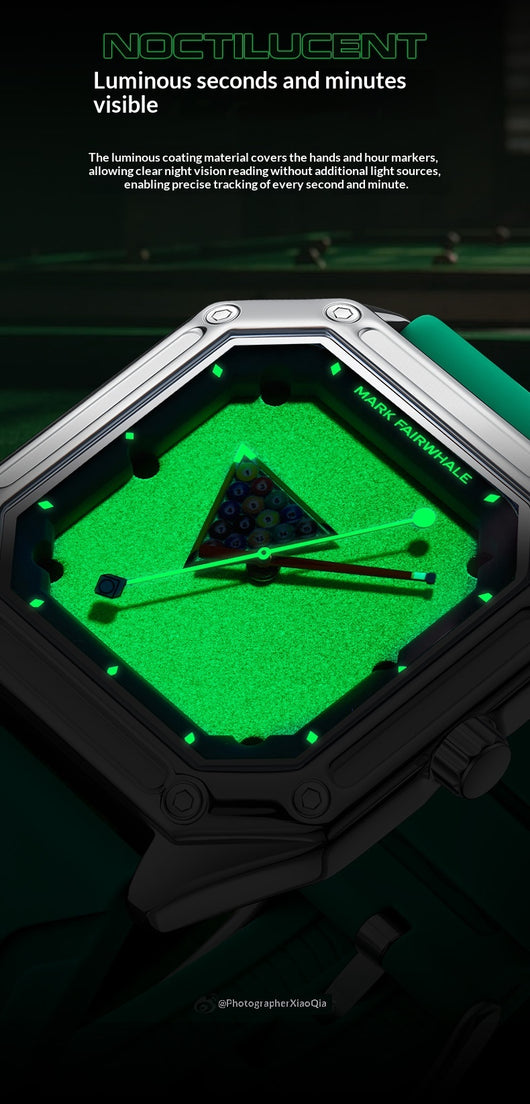 Reloj de Cuarzo Personalizado para Hombre con Diseño Temático de Billar - Image 17