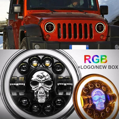 Faro LED Calavera 7 Pulgadas para Modificaciones Off-Road - Image 7