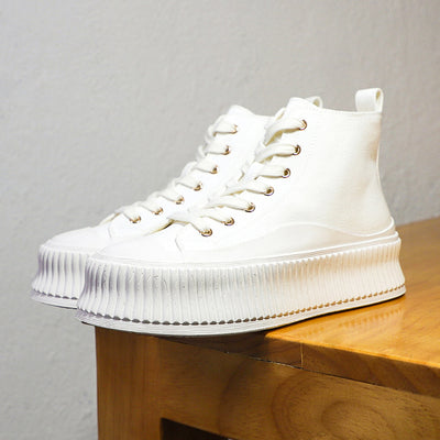 Zapatillas Canvas Altas para Mujer con Suela Gruesa - Image 5