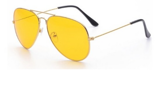 Gold frame aviator sunglasses with dark black lenses, featuring a classic vintage style. - Image 38