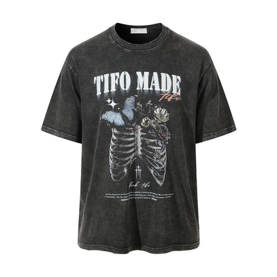 Camiseta Calavera Desgastada para Hombre - Estilo Vintage Rock - Image 12