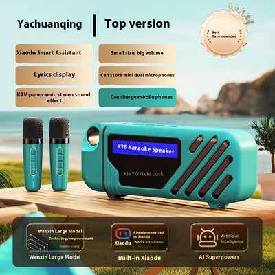 Parlante Bluetooth Portátil K18 con Micrófono para Familia - Image 6