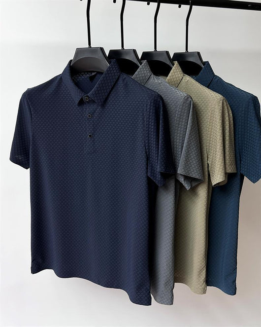 Polo Manga Corta Ice Silk Waffle para Hombre - Image 11
