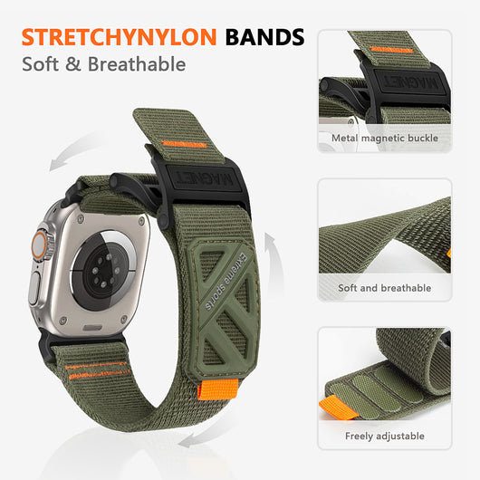 Correa de Reloj Deportiva Magnética con Lienzo de Escalada y Velcro - Image 3