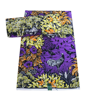Tela Estampada Africana con Motivos Florales - Tela Holandesa Premium - Image 4
