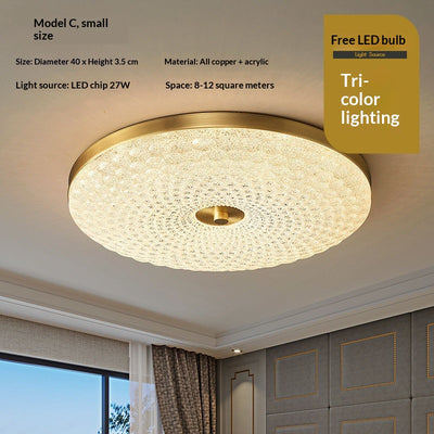 Lámpara de Techo de Cobre Macizo LED Estilo Nórdico Lujo para Dormitorios - Image 10