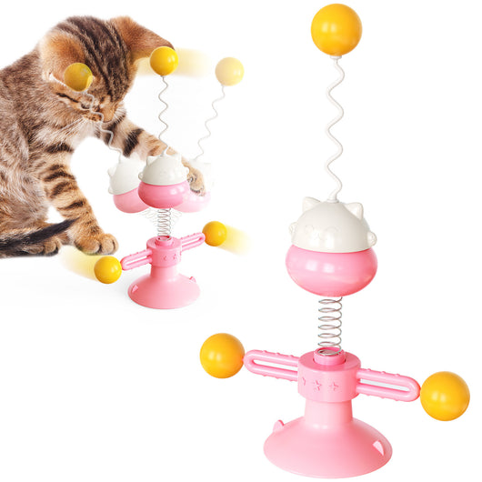 Juguete Interactivo para Gatos - Pelota Giratoria con Resorte - Image 13