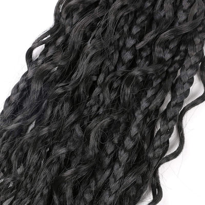 Peluca de Cabello Sintético con Trenzas de Tres Hilos - Image 4