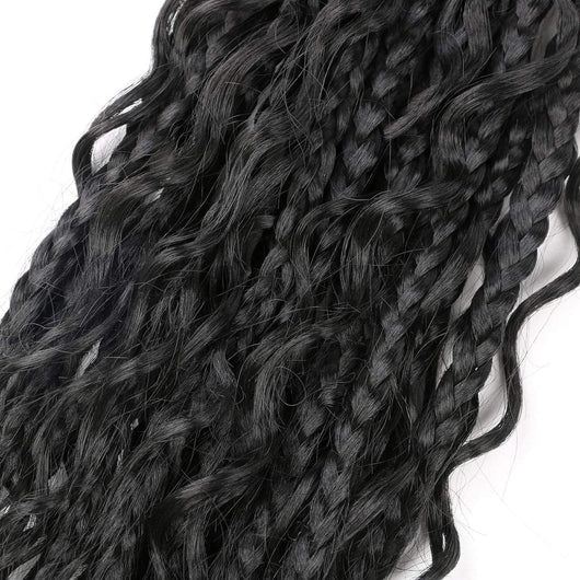 Peluca de Cabello Sintético con Trenzas de Tres Hilos - Image 4