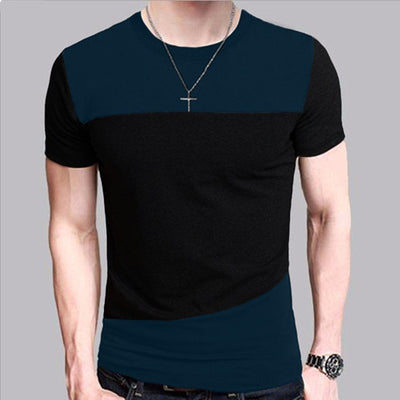 Camiseta Cuello Redondo Manga Corta Combinada - Image 6