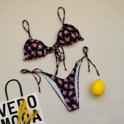 Bikini Estampado Leopardo Espalda Descubierta - Image 7