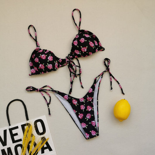 Bikini Estampado Leopardo Espalda Descubierta - Image 7