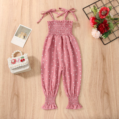 Enterizo Infantil con Tirantes Elásticos y Estampado de Corazones - Image 8