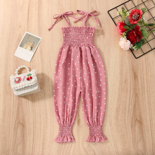 Enterizo Infantil con Tirantes Elásticos y Estampado de Corazones - Image 8