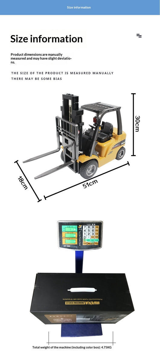Montacargas de Aleación con Control Remoto Inalámbrico - Vehículo de Ingeniería - Image 7