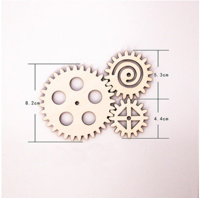 Reloj Despertador Educativo de Madera Pintado a Mano con Engranajes - Image 11