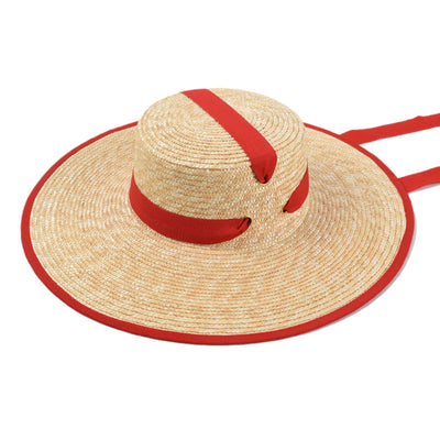 Sombrero de Paja Trenzado con Tiras - Estilo Europeo y Americano para Mujer - Image 5