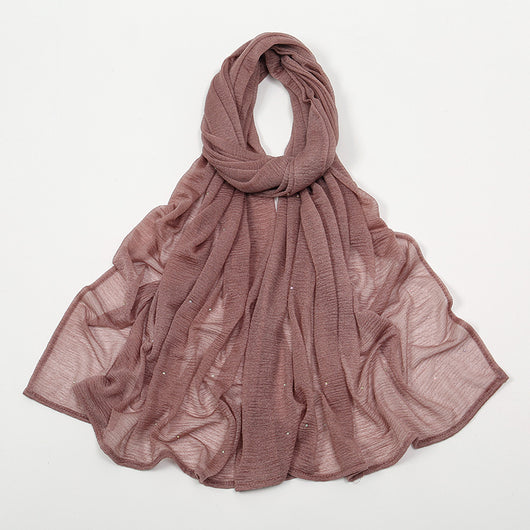 Pañuelo Plisado con Strass y Detalles de Cáñamo para Mujer - Image 13