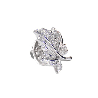 Broche de Plata con Hoja - Alfiler de Cuello Elegante - Image 3