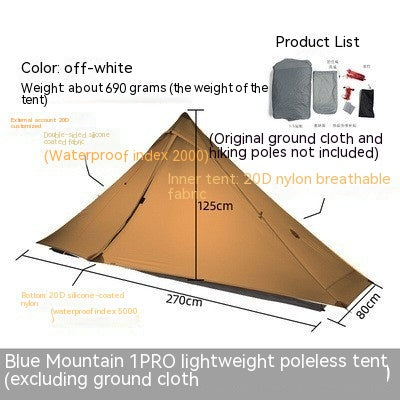 Carpa de Camping Impermeable sin Varillas - Image 6