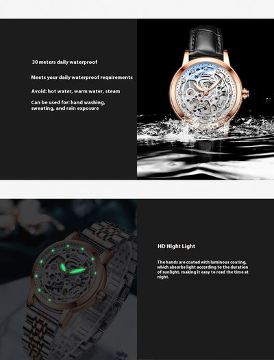 Reloj Mecánico Automático Hueco Diamond con Resistencia al Agua - Image 18