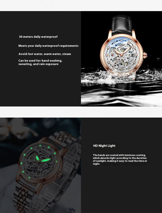 Reloj Mecánico Automático Hueco Diamond con Resistencia al Agua - Image 18