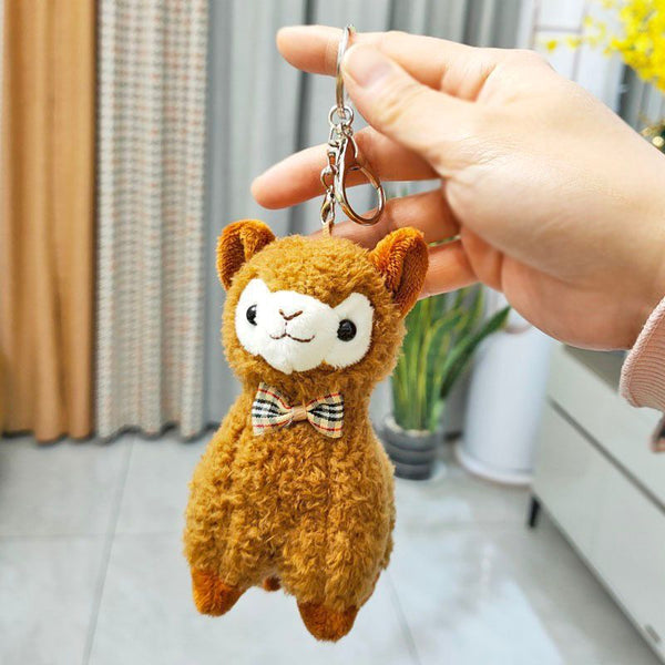 Llavero Peluche Alpaca Simulado - Adorable Caballo de Barro Miniatura - Image 2
