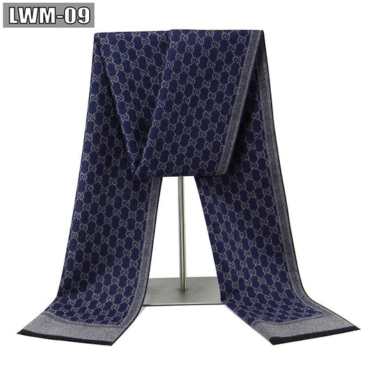 Bufanda de Cachemira Cuadros Hombre Estilo Europeo para Otoño e Invierno - Image 13