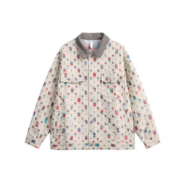 Chaqueta Camisa Vaquera Estilo Retro Americano con Costuras Desgastadas - Image 7