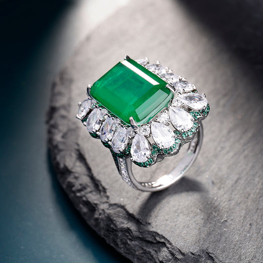 Anillo de Esmeralda en Plata Esterlina Frosty - Image 4