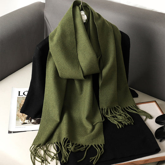 Pashmina Cálida de Color Sólido para Mujer - Chal Suave Estilo Cashmere - Image 37